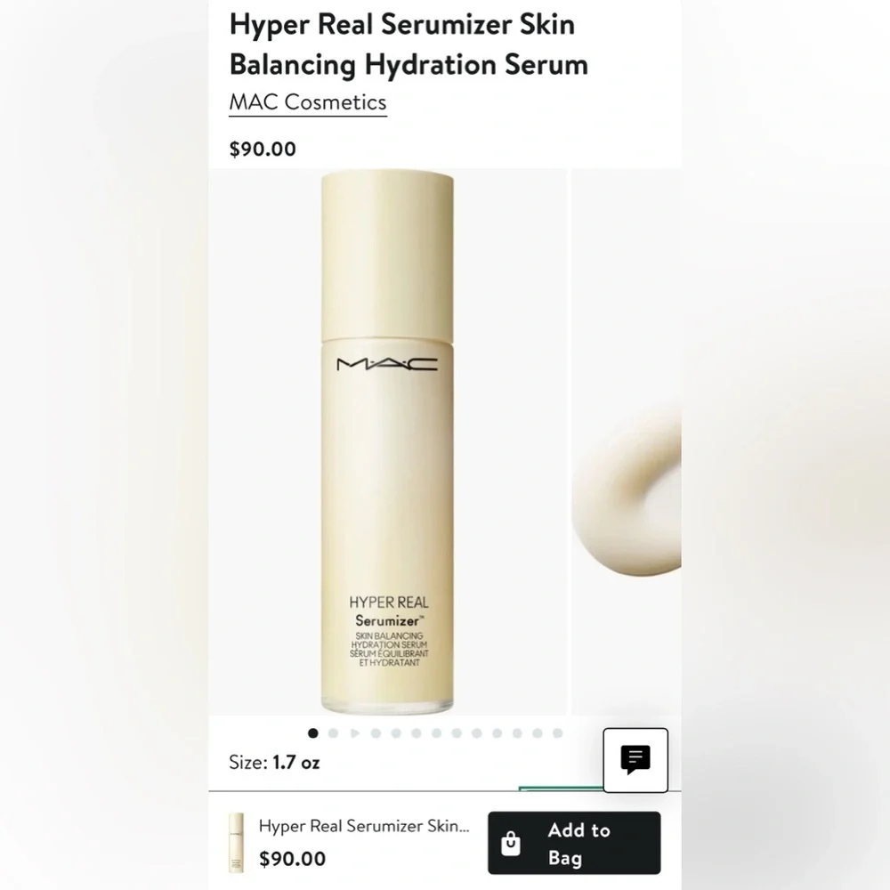 NEW Mac Hyper Real Serumizer Skin Balancing Hydration Serum 1.7OZ./50ML